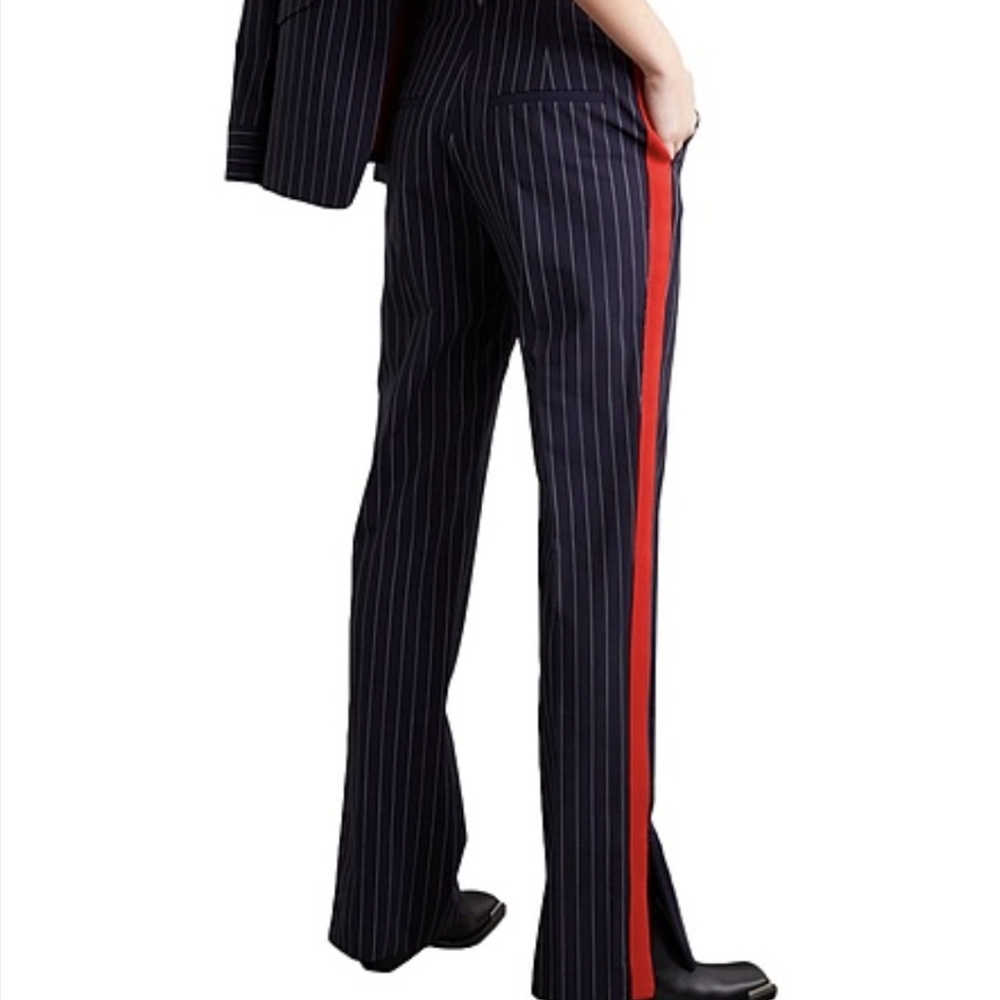 Urban Outfitters Navy Pinstripe Pantsuit with Red Stripe - Picture 2 of 14